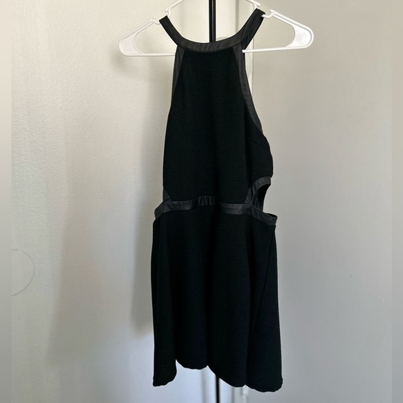 Charlotte Russe Skater Dress size L metallic green/black - Picture 3 of 5